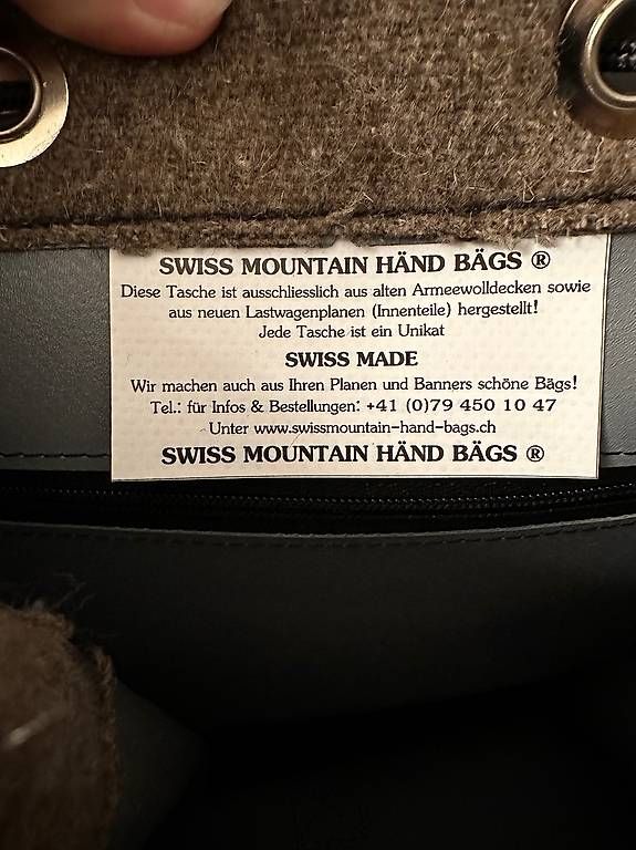 Zaini: Swissmade Rucksack aus Militärdecken – Usato da Gwatt (Thun) venduto da Bennae 2