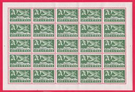 1925, FLUGPOST - BOGEN 20Rp, GRÜN/BLAUGRÜN, POSTFRISCH