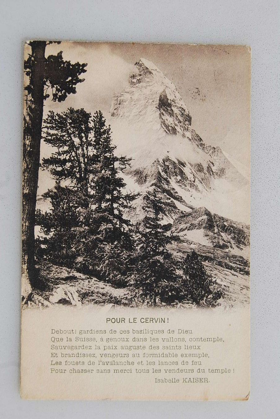 Cartoline postali: AK Pour le Cervin 1907 – Usato da Rüfenacht BE venduto da Toro06