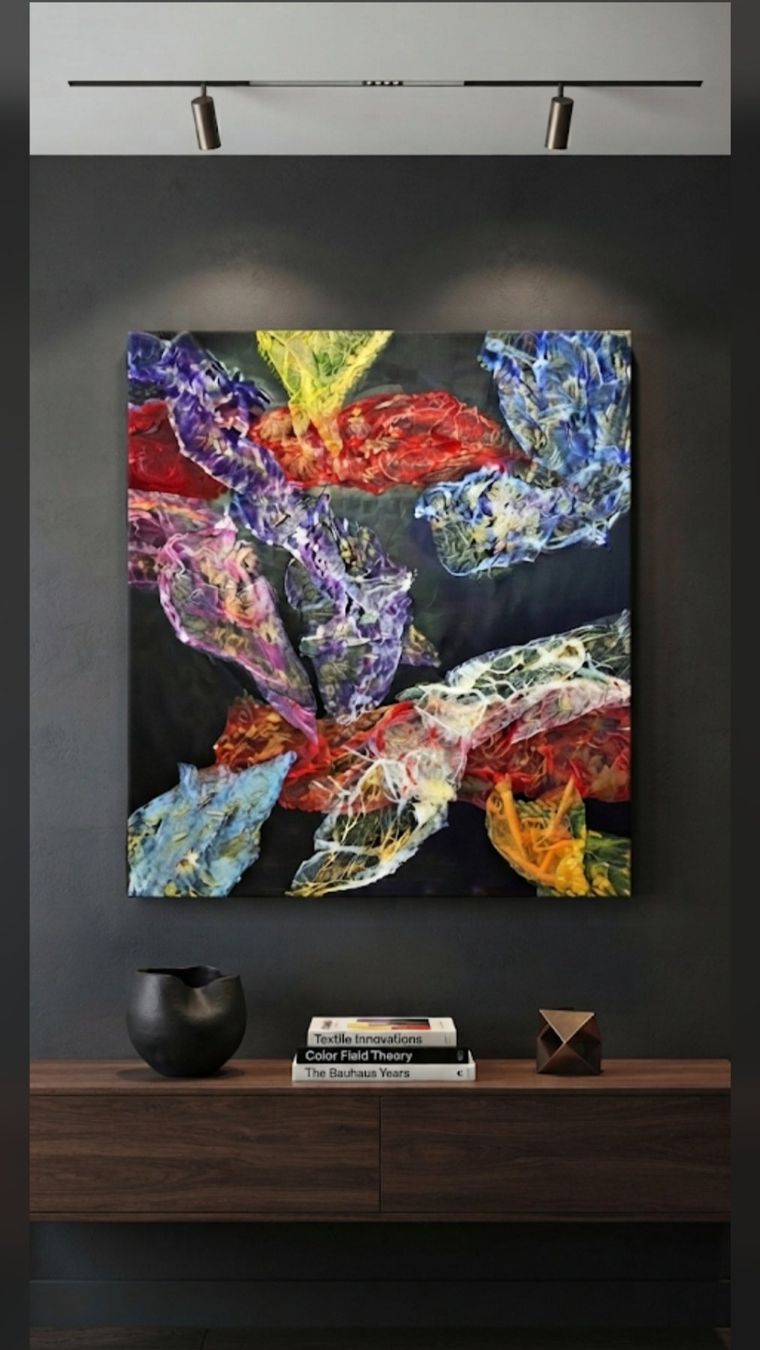 Dipinti: Gemälde " Kosmischer Staub" handmade 60×70 – Nuovo (secondo la descrizione) da Riehen venduto da Steinbock1970