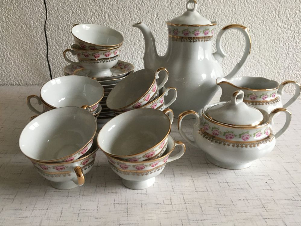 kaffee-teeservice-porzellan-goldrand-gebraucht-in-lyss-f-r-chf-30