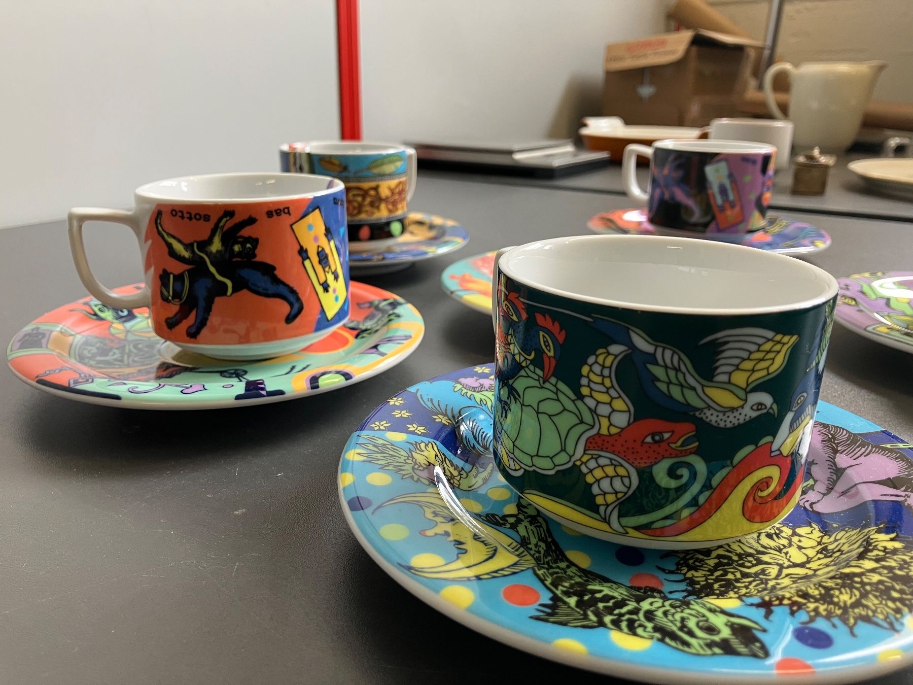 Bopla Tazze: Bopla Kaffee Tassen mit Unterteller – Usato da Aarburg venduto da Wendepunkt_Fundgrube 2