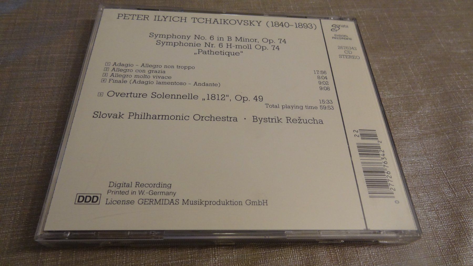 CDs: Tschaikowsky CD: Symphonie Nr. 6 CD – Gebraucht aus Olten von Disc-Ausverkauf 1