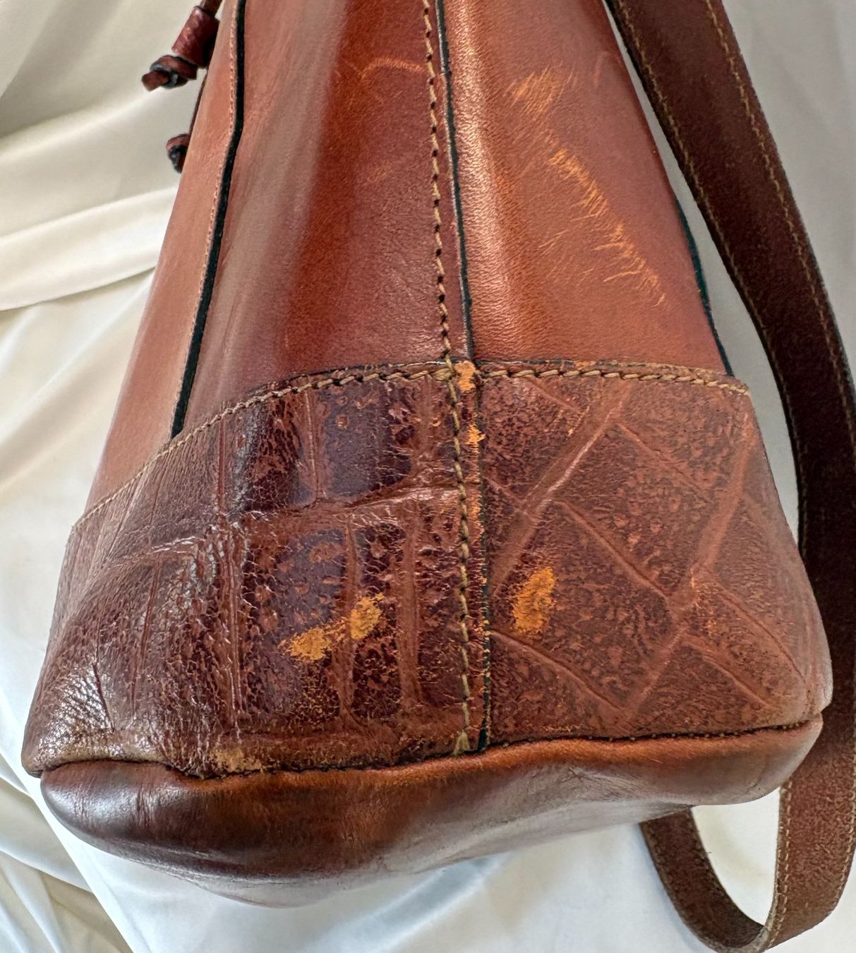 Taschen für Damen: Ledertasche braun vintage – Gebraucht aus Zürich von Drahtzug 3