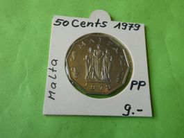 Malta 1979, 50 Cents  PP