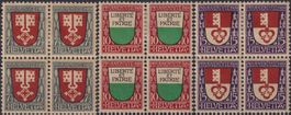 1919, J12-J14: Viererblöcke Pro Juventute **/*, Kat: 160.-