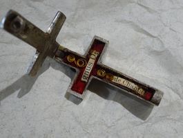 Reliquie Kreuz / hl. Johanna Franziska von Chantal + Agn Dei