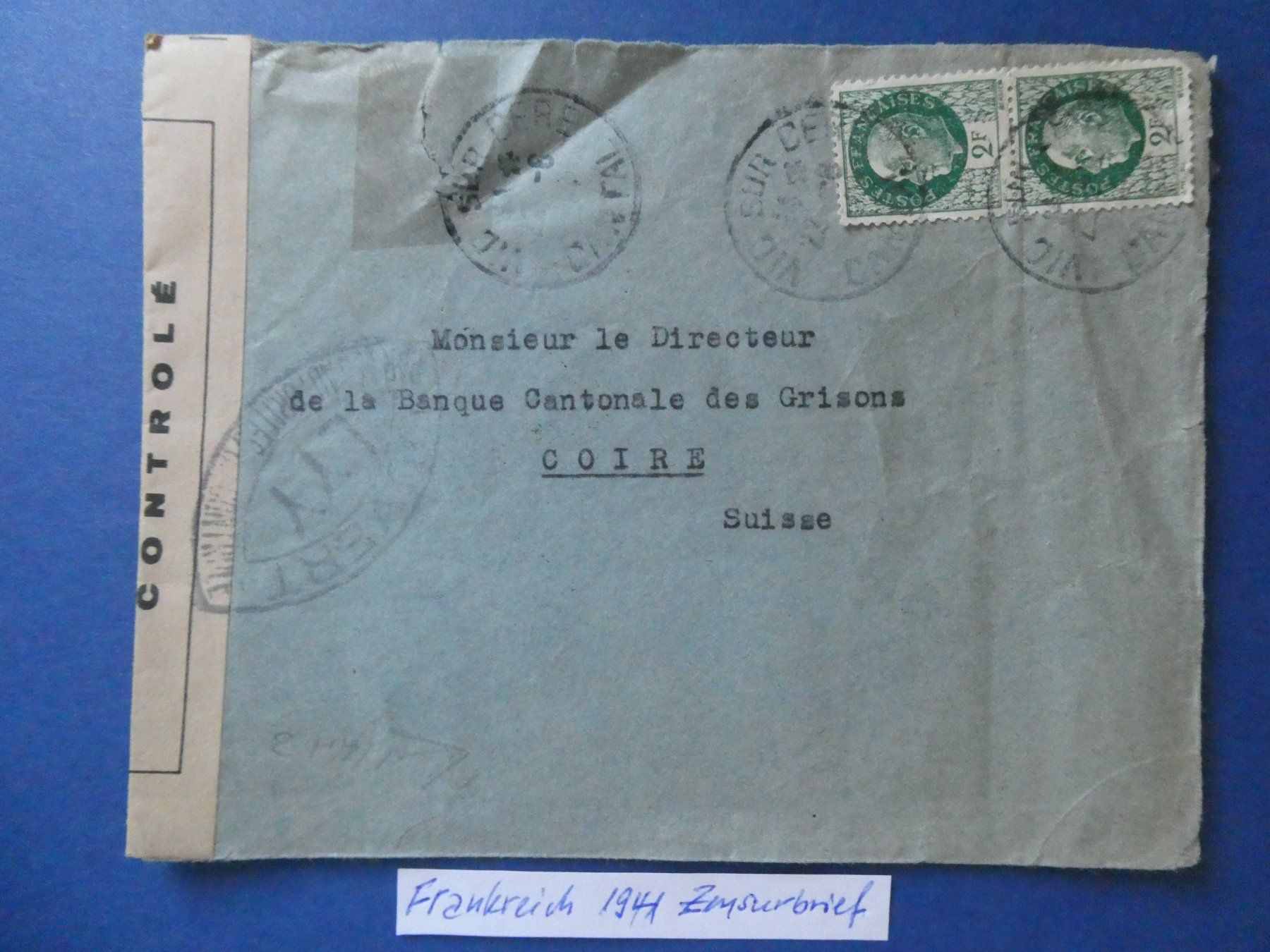 Tutti i francobolli: Frankreich 1941 Zensurbrief – Usato da Lausen venduto da Herbamare01