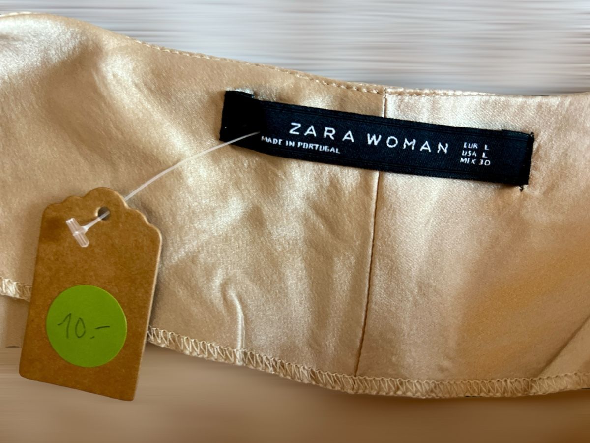 Zara Vestiti: Robe Zara T.L beige à fleurs, soyeuse élégante – Usato da Lausanne venduto da Stephaniesdressing 7
