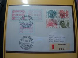 Brief Abart Automatenmarken 1986, Typ 6, stark verschmiert