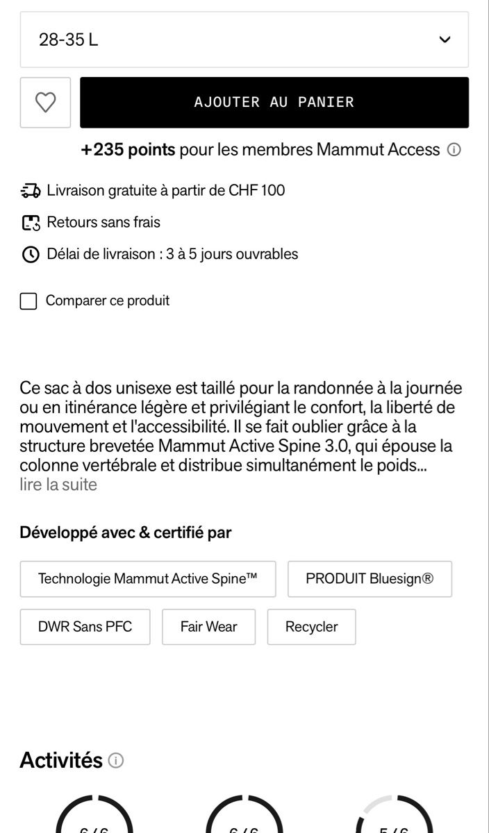 Mammut Zaini: Mammut Ducan Spine 28-35 – Nuovo e nell'imballaggio originale da Posieux venduto da tengu70 1