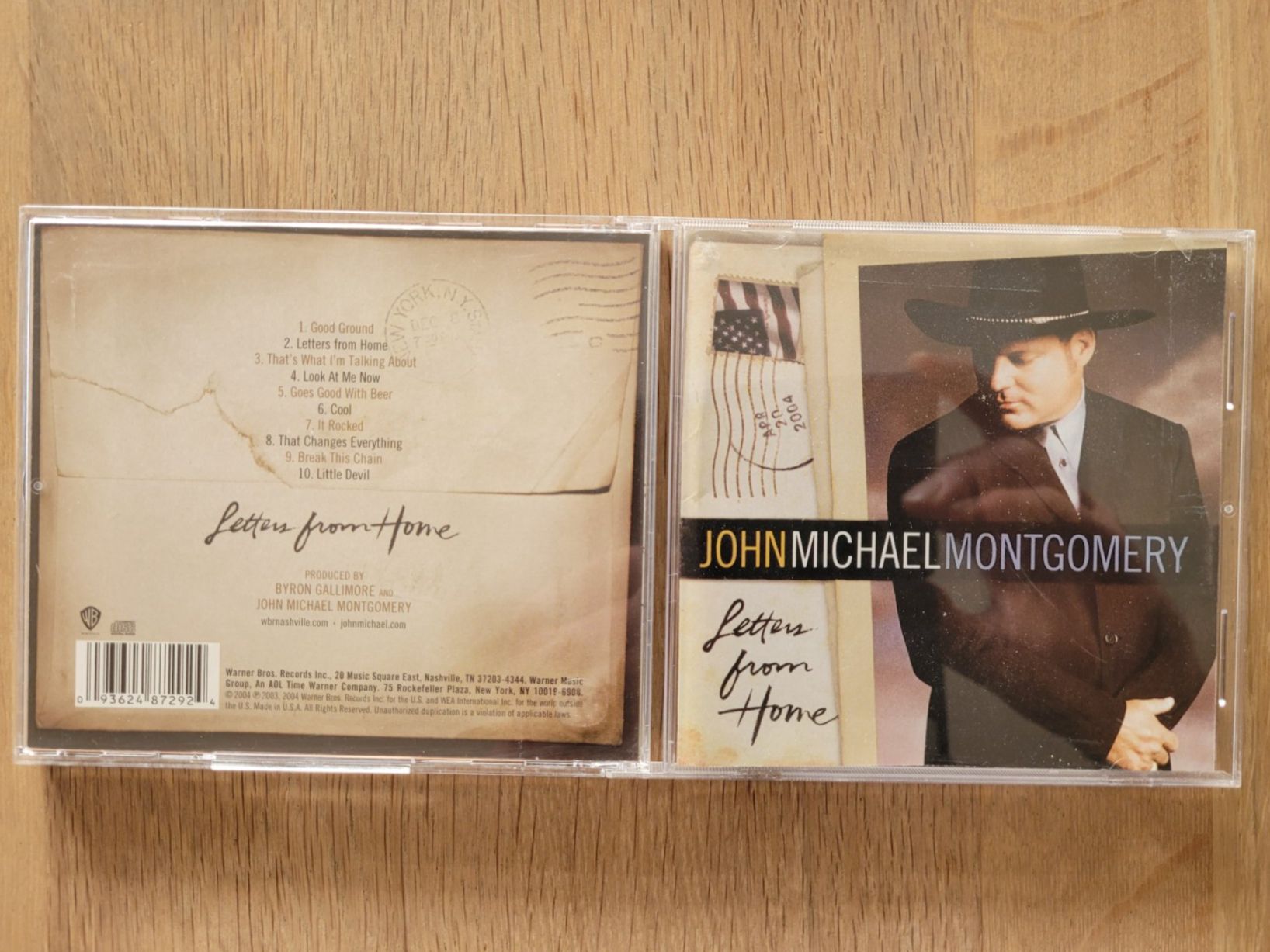 CD: CD John Michael Montgomery - Letters From Home, 2004 – Usato da Nebikon venduto da Harley-Davidson01
