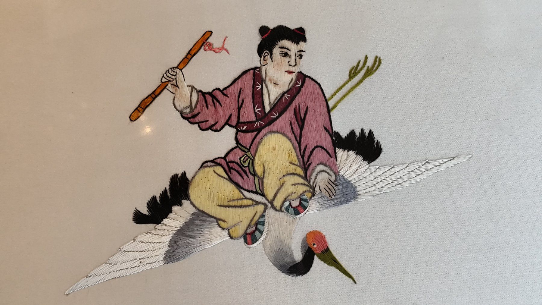 Foto & Immagini: seidengesticktes Wandbild chinesisch – Usato da Ruggell venduto da Martefilm 3