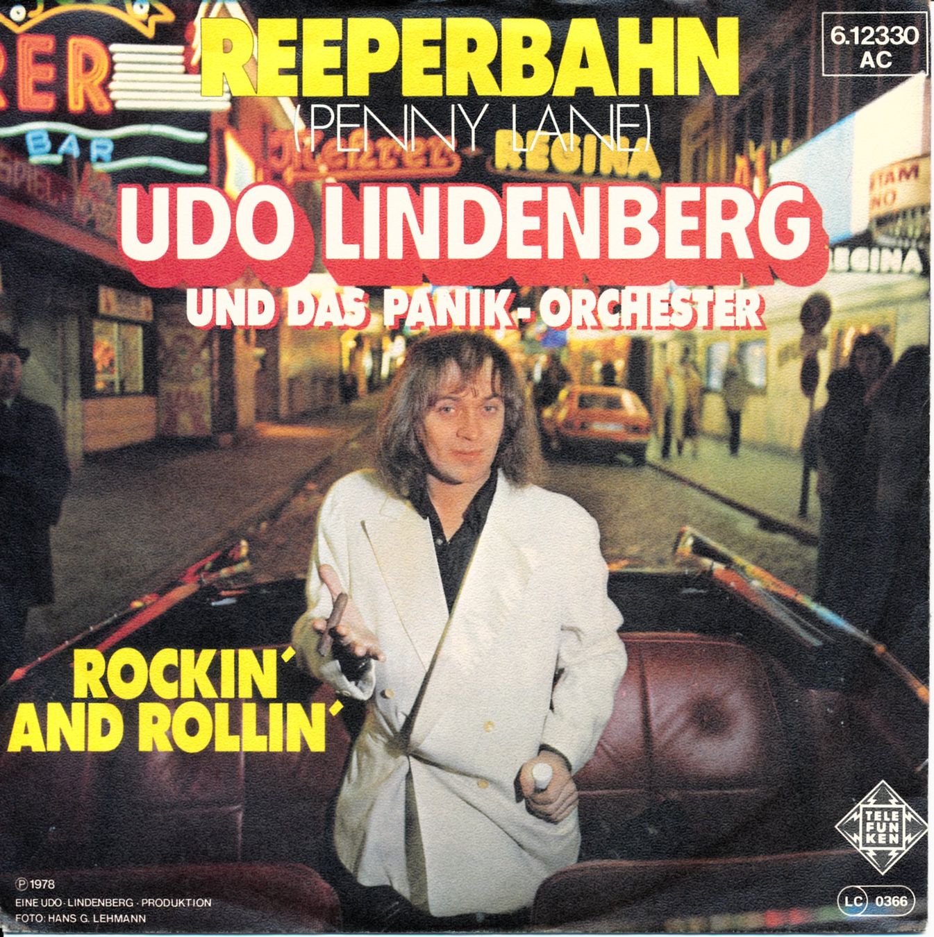 Dischi in vinile: UDO LINDENBERG - REEPERBAHN (7'' Vinyl Single mind. VG+) – Usato da Hedingen venduto da Studers