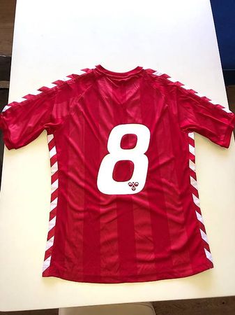 Hummel Retro Fussballtrikot Dänemark '82-'83 J.Olsen Gr.M