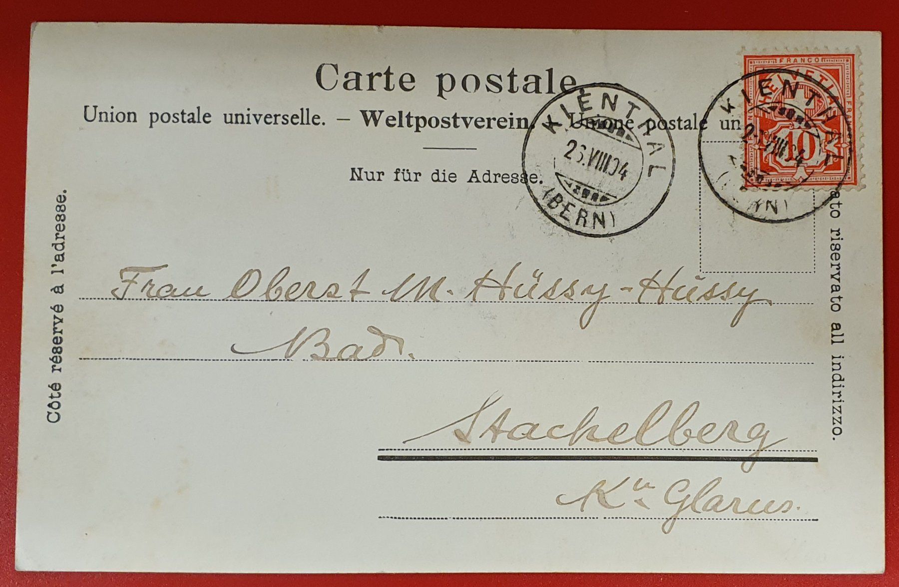 Ansichtskarten: Partie im Kienthal 1904 mit Blümlisalp – Gebraucht aus Kreuzlingen von Rschweiz1 1