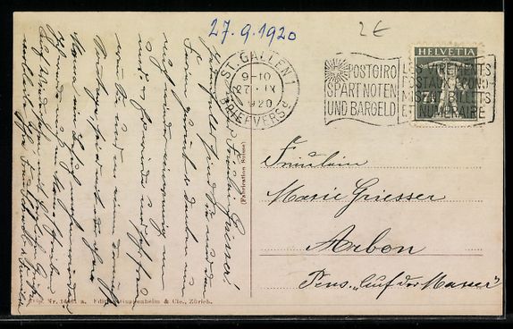 Cartes postales: AK St. Gallen, Panorama mit Säntis – D'occasion à Berlin par bartko-reher 1