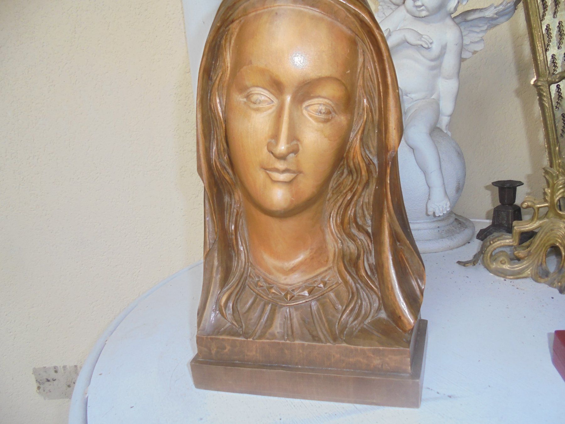 Statuette: Alte, grosse Madonnafigur ca. 1950 – Usato da Camorino venduto da Hunpete 1