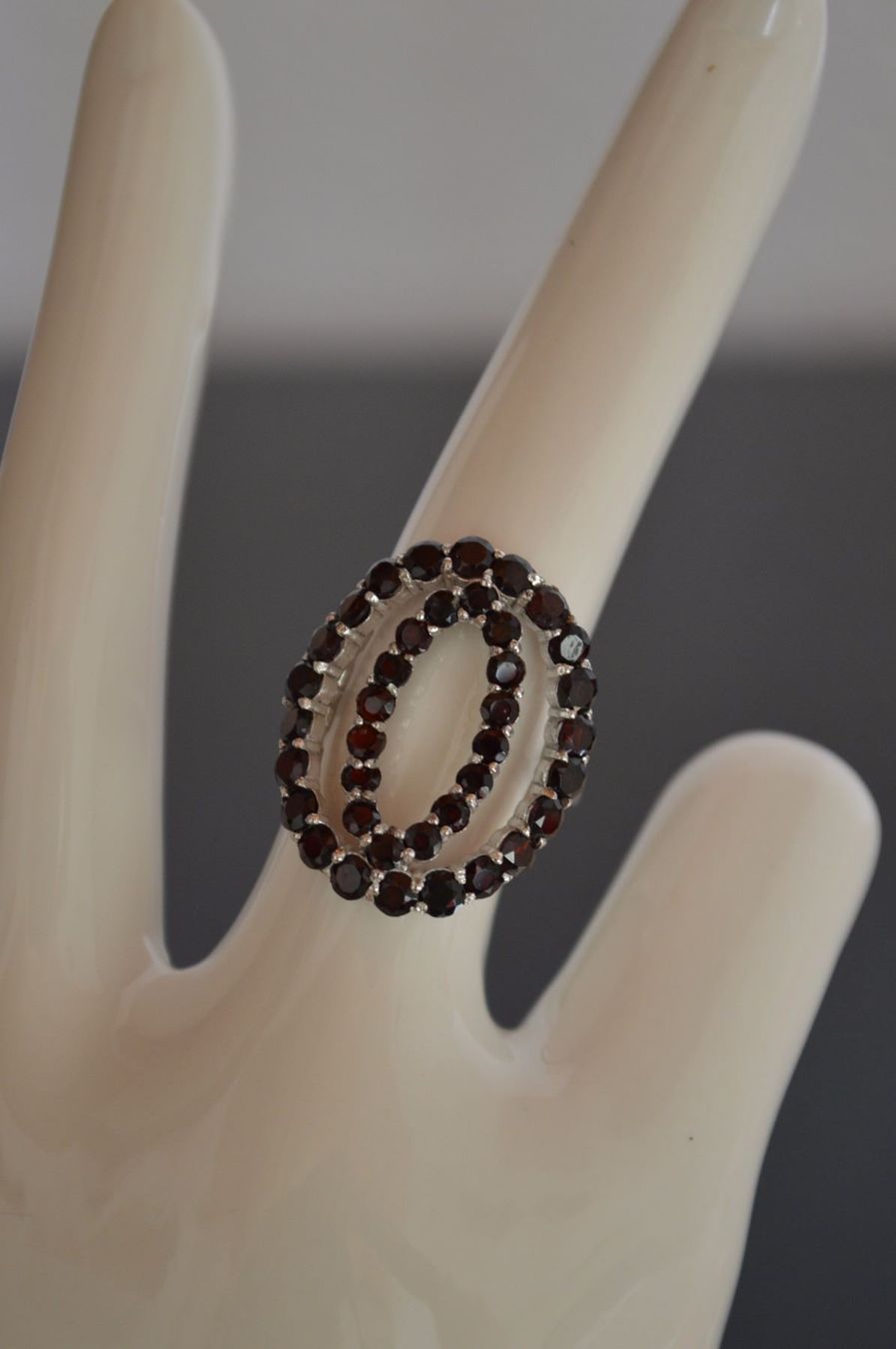 Anelli: GRANATEN SILBER RING GR. 18 & 19 – Nuovo (secondo la descrizione) da Berg TG venduto da marta970 3