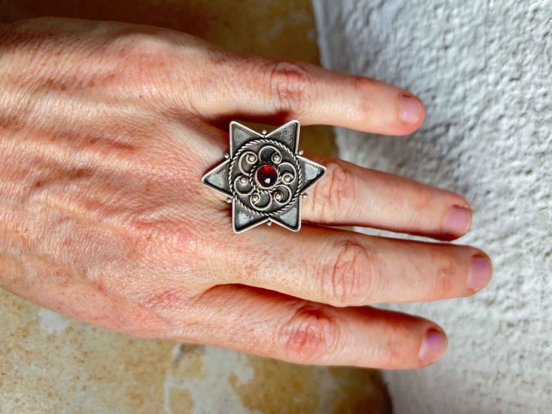 Anelli: Vintage Ring, Silberring STERN / Grösse 56 – Usato da Dittingen venduto da Bellevista 9