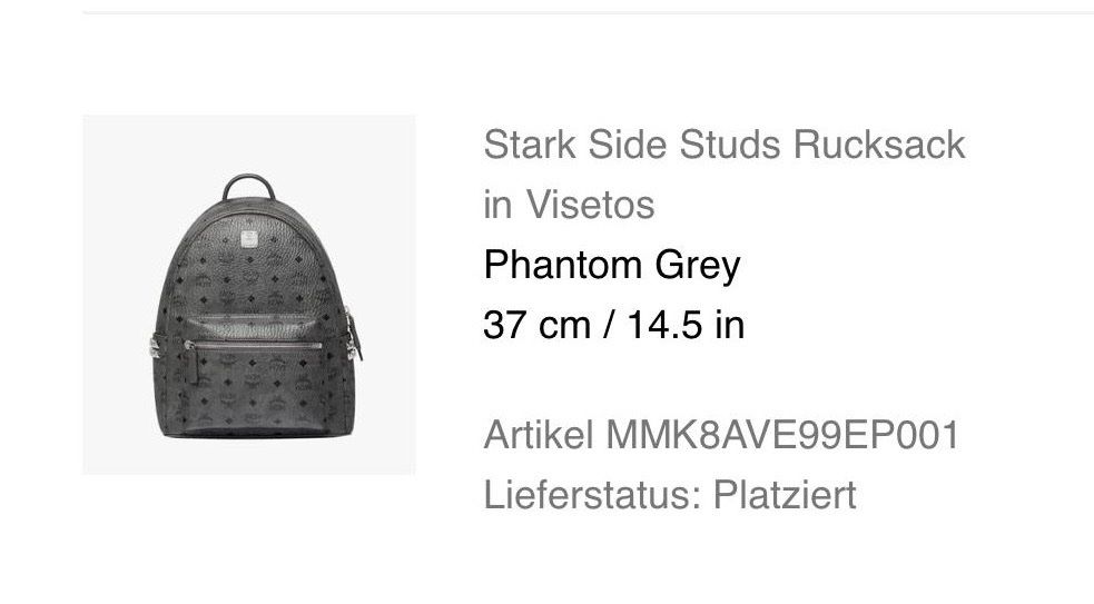 Mcm Zaini: MCM Rucksack Visetos grau mit Nieten neu – Nuovo e nell'imballaggio originale da Illnau venduto da Bigmama14 6