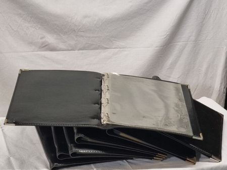 25 Elegante Menükarten/Rechnungstaschen, Schwarz, Lederimit.
