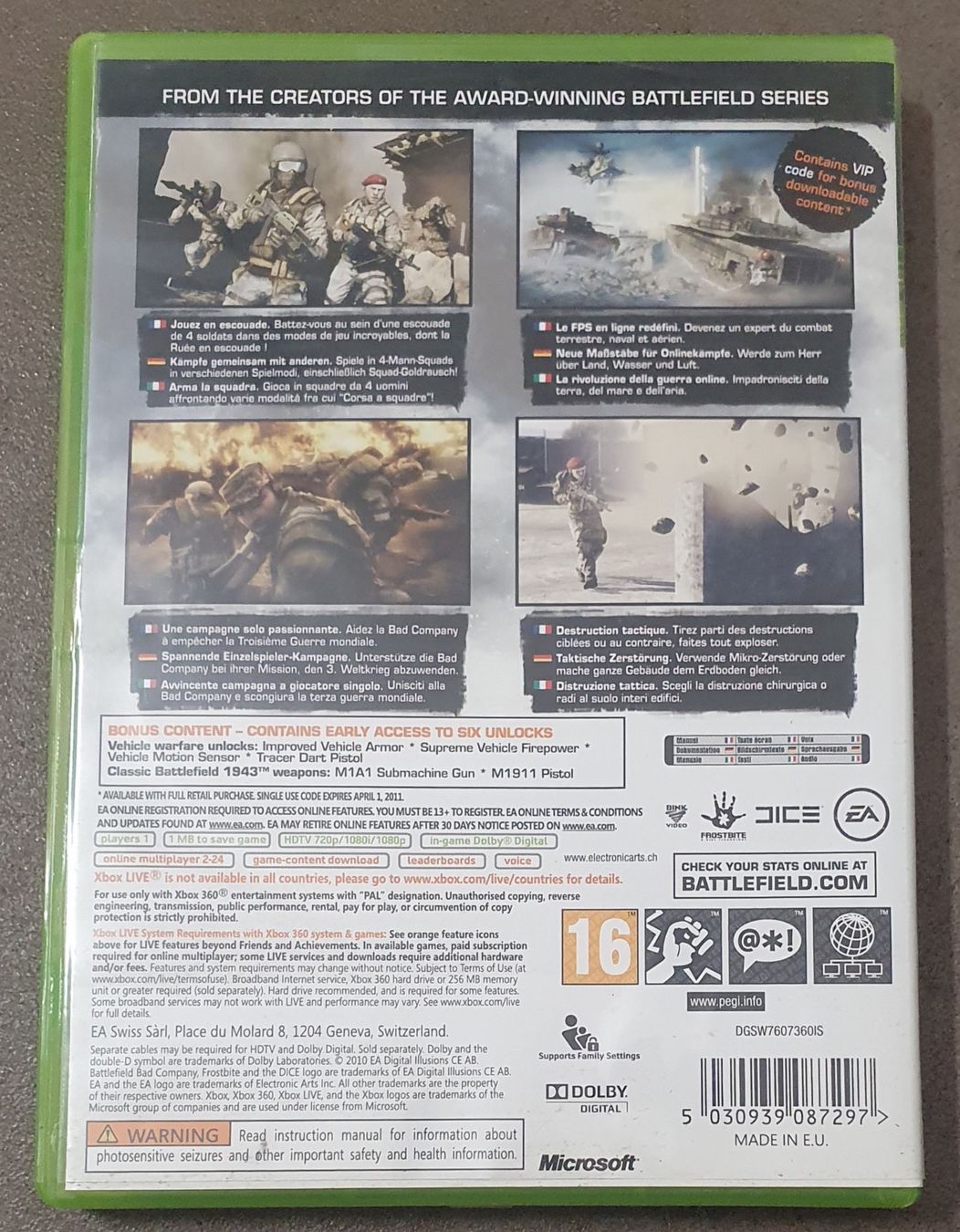 Giochi: XBOX 360 Battlefield Bad Company 2 – Usato da Birsfelden venduto da Dealgoenner24 3