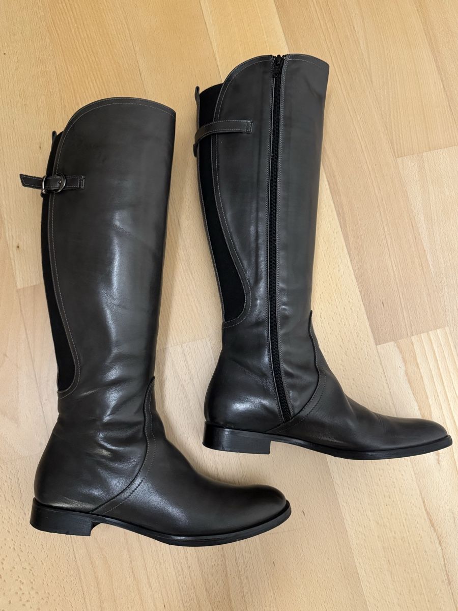Damenschuhe: Passo per Passo Lederstiefel, Grau, Gr. 38 – Neu (gemäss Beschreibung) aus Muri b. Bern von mymare 1