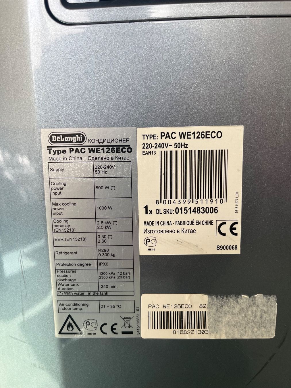 De'Longhi Klimageräte: Klimagerät DeLonghi we126 – Gebraucht aus Breitenbach von por_csz9 4