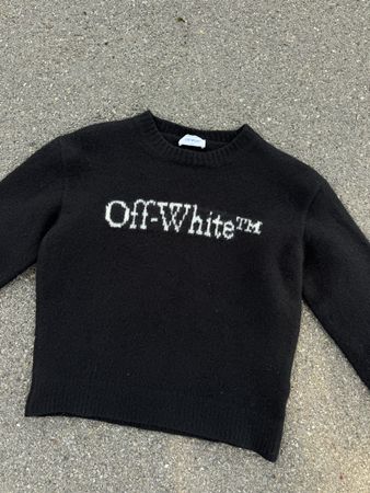 Original Off-White Wool Knit Sweater Black Fits M