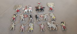 Zinnfiguren Mittelalter, 16 Stk. Rarität.