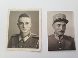 Alte Foto Soldaten Uniform 1940er Jahre 2 Stck RA