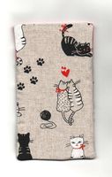 Etui für Papiertaschentücher mit Katzen, Handarbeit