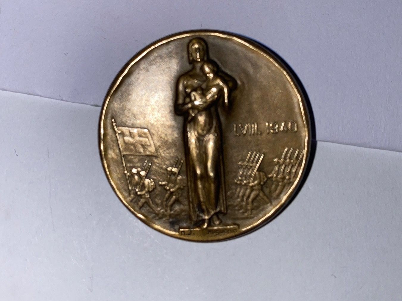 Spille & Fermagli: BROCHE - ARMEE SUISSE -  1er AOUT 1940 – Usato da Le Brassus venduto da cinema13 1