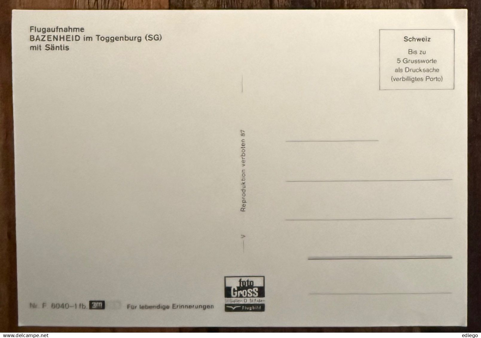Cartoline postali: Bazenheid - Flugaufnahme – Usato da Lutry venduto da Ediego 1