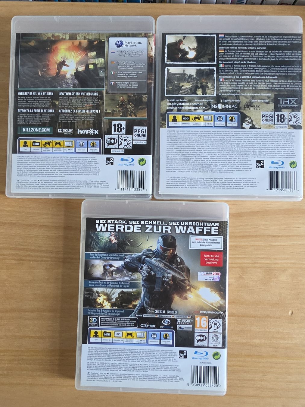 Sony Giochi: PS3 Resistance + Killzone 2 + Crysis 2 – Usato da Tafers venduto da whereyogamesat 1