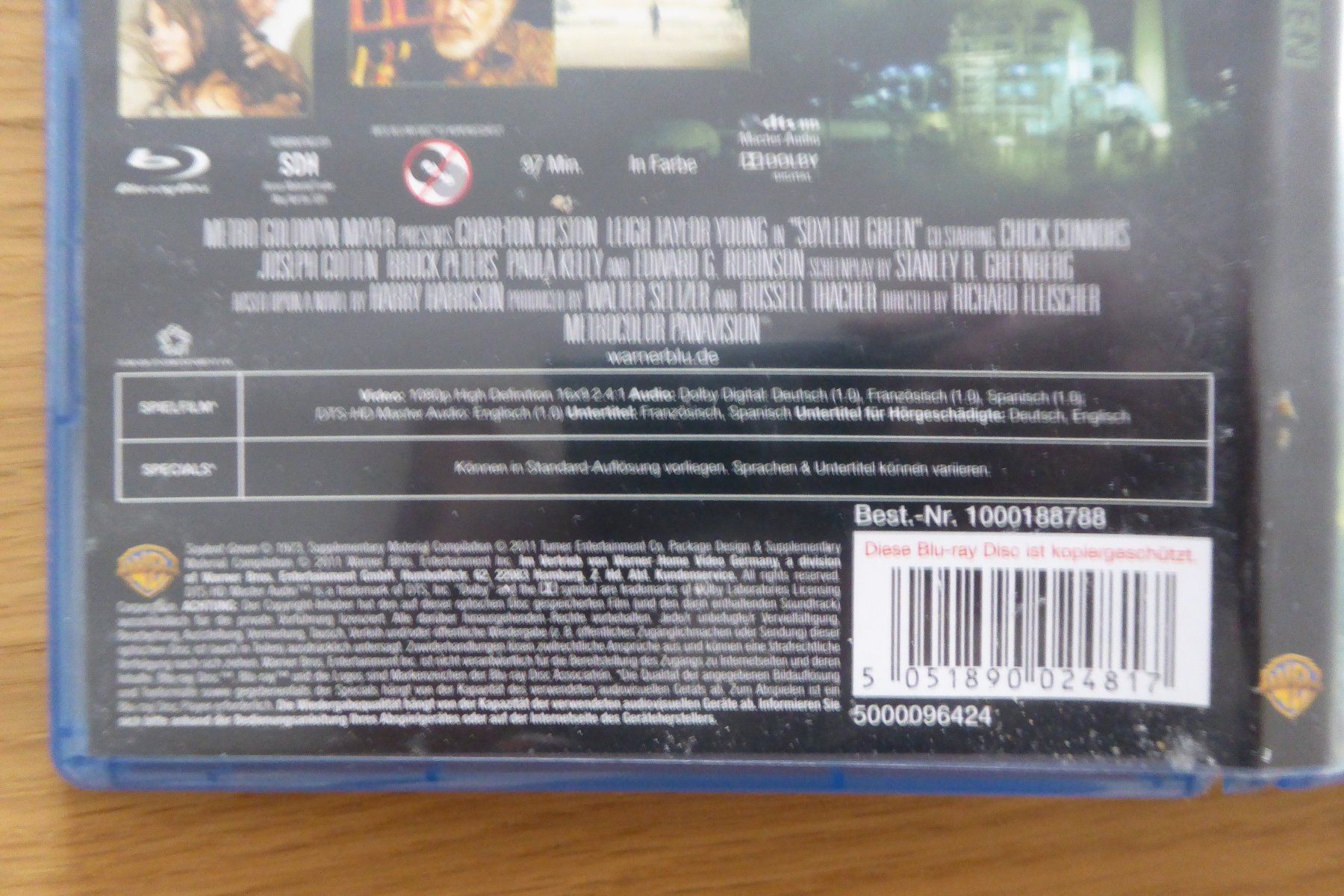 Alle DVDs: Bluray Soylent Green – Gebraucht aus Allschwil von Summelsarium 2