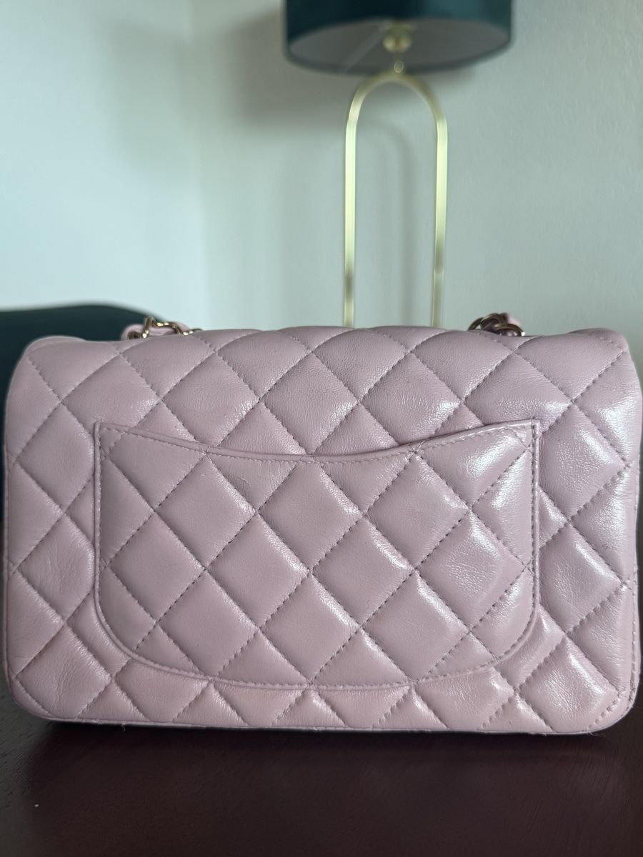 Chanel Borse: Chanel Mini Rectangular Flap Bag Light Pink Leather – Usato da Zürich venduto da amber123 2