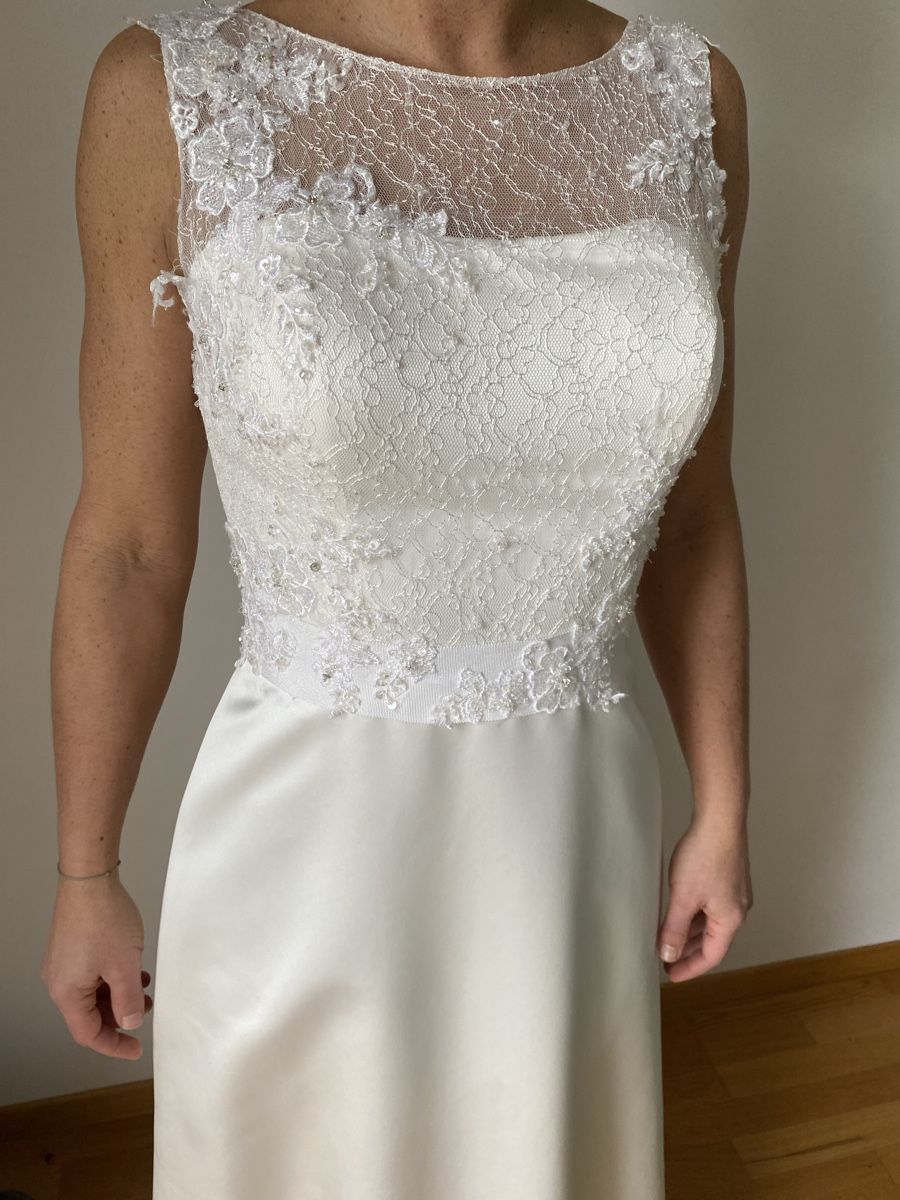 Vestiti: Brautkleid, schlichte A-Linie, Grösse 36 – Usato da Zürich venduto da Drengemann 4