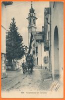 SAMADEN / GR - Postkutsche auf der Hauptstrasse 1911