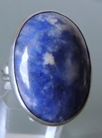 Sodalith Silber 925 Fingerring Gr. 52