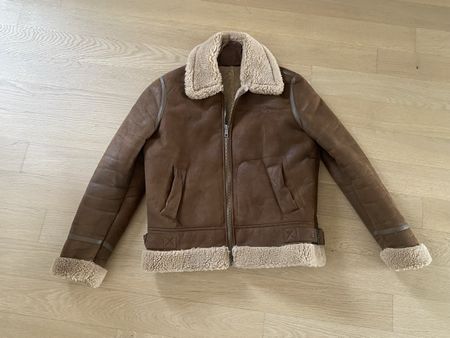 Veste hiver marron avec doublure fourrure 