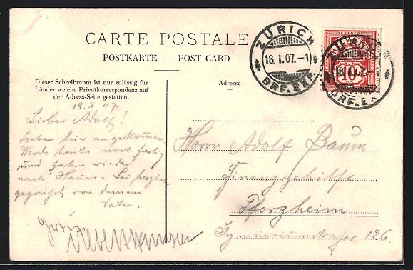 Cartoline postali: AK Zürich, Blick auf das Polytechnikum – Usato da Berlin venduto da bartko-reher 1