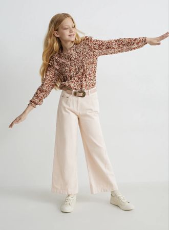 Wide Leg Jeans mit Gürtel Gr. 134 *NEU