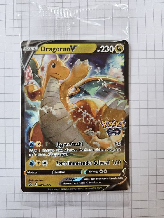 Pokemon Dragonite V SWSH235 PokemonGo Code Card New sealed (Neu und ...