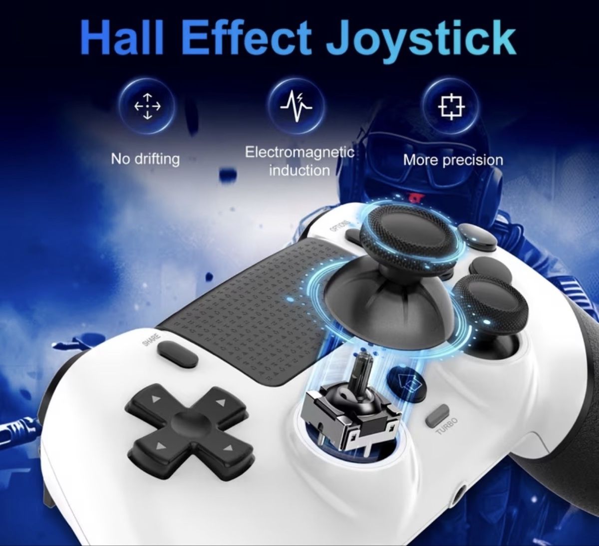 Controller: Wireless Controller für PS4 / PS4 Pro / PS4 Slim – Hall Effe – Nuovo (secondo la descrizione) da Allschwil venduto da leo_8q8x 5