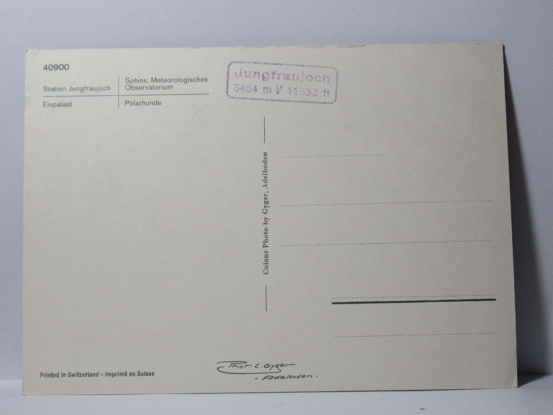 Cartoline postali: Jungfraujoch – Nuovo (secondo la descrizione) da Grenchen venduto da Bluemchen1900 1