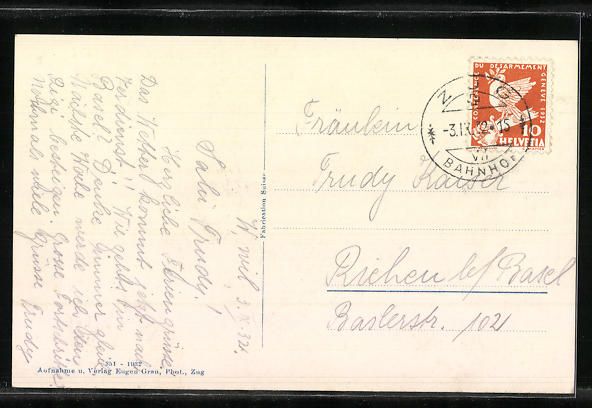 Cartoline postali: Walchwil a. Zugersee, Erholungsheim St.  – Usato da Berlin venduto da bartko-reher 1