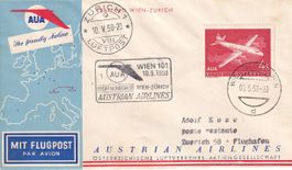 Erstflug Austrian Airlines (AUA) Wien - Zürich 1958