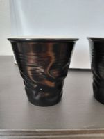 4 originelle Lungo-Coffee-Knittertassen, schwarz
